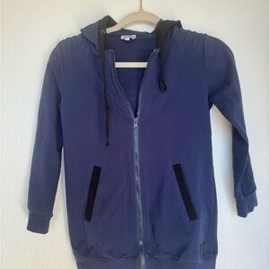 Navy Blue Zip-Up Hoodie Posh Kids Size 9